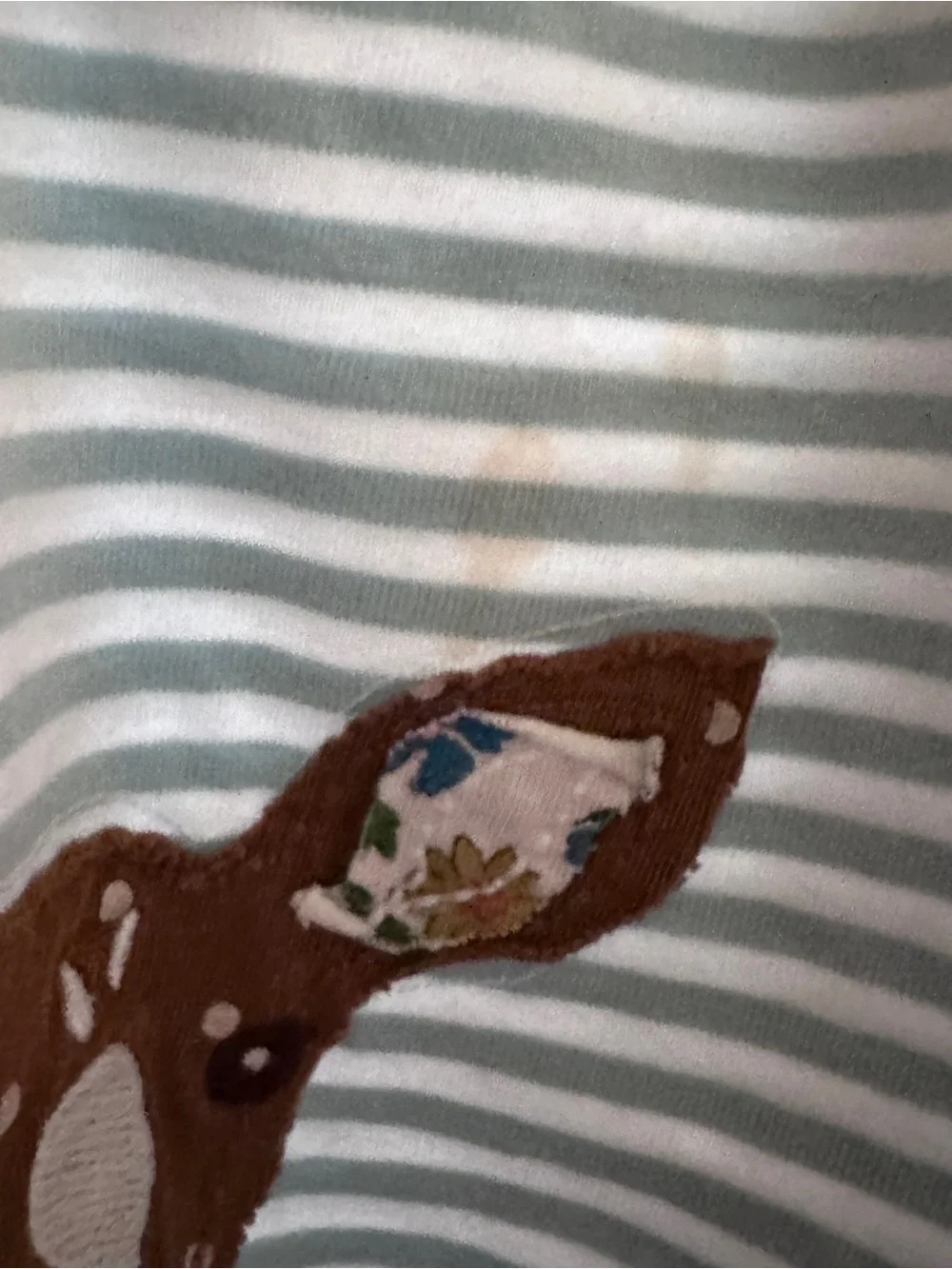 Baby Boden brown deer dress fair stains, size 6-12 months